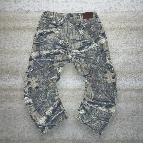 Wrangler Other - Vintage Wrangler Mossy Oak Hunting Camo Jeans Double Knees Baggy Wide Leg 90s